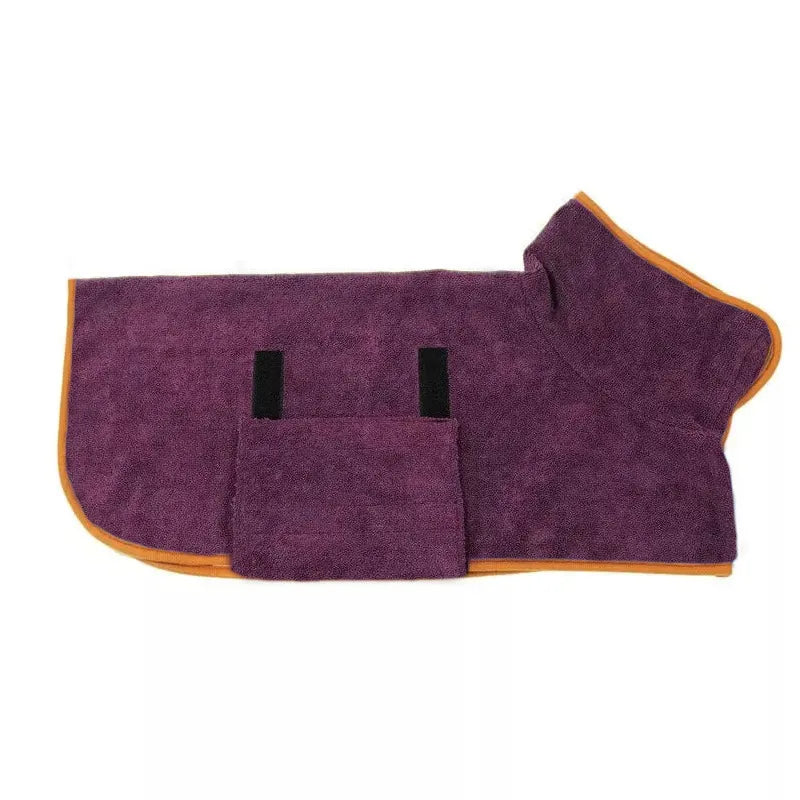 Microfiber Dog Bathrobe | Fast-Drying Towel Robe