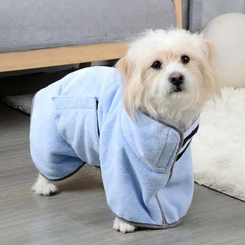 Microfiber Dog Bathrobe | Fast-Drying Towel Robe