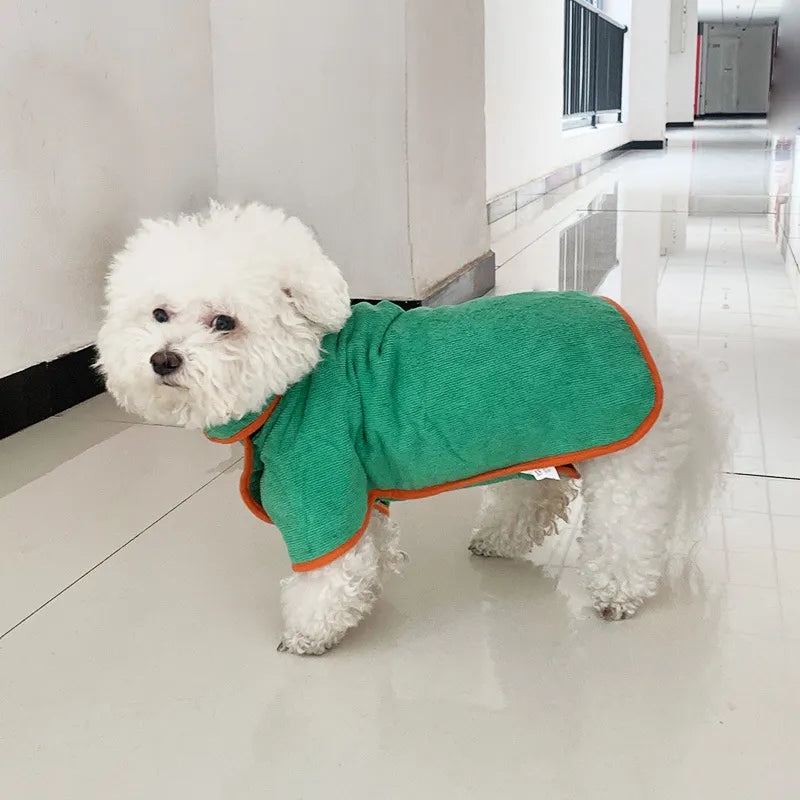 Microfiber Dog Bathrobe | Fast-Drying Towel Robe