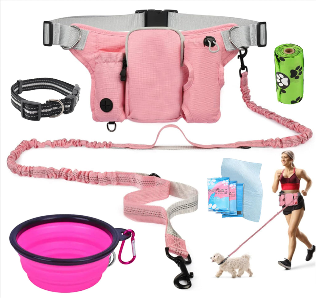 Hands-Free Dog Walking Kit | Leash, Bowl & Treat Pouch